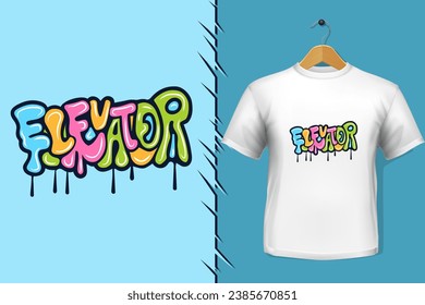 t-shirt and apparel trendy life quotes colorful typography design