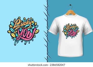 t-shirt and apparel trendy life quotes colorful typography design