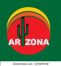 T-shirt Arizona, typographic graphics, stylish design for clothing,