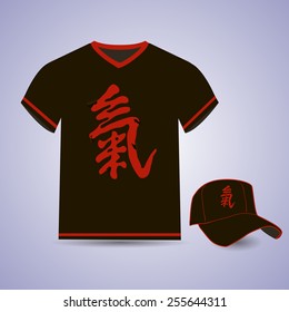 T-shirt and baseball cap, the image of the character Vitality.