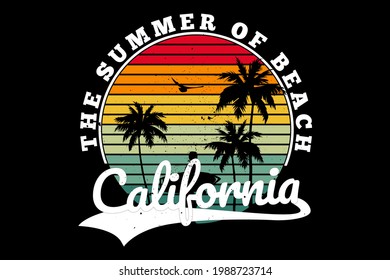 T-shirt beach surfing summer california retro