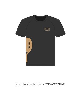 Camiseta para la marca de ropa de tenis en la playa.