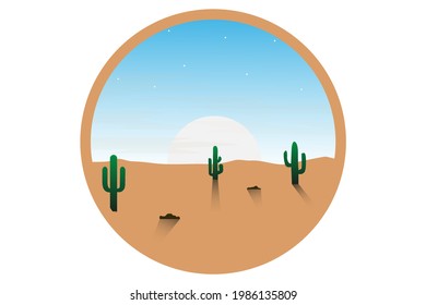 T-shirt beautiful desert and cactus