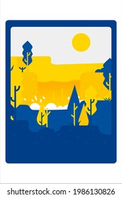 T-Shirt beautiful hill garden fall