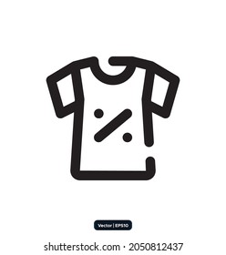 tshirt Black Friday icon. Black Friday design, sale, discount, advertising, marketing price tag, Clothes, furnishings, sale icons. Black Friday icons vector. 