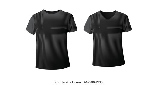 Tshirt  Black unique Mockup with short sleeves front view