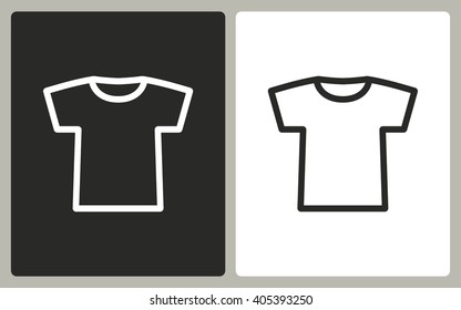 T-shirt   -  black and white icons. Vector illustration. 