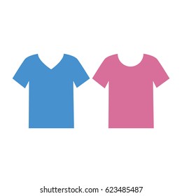 t-shirt blue pink