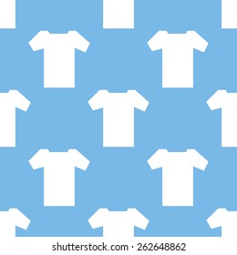 T-shirt blue with white seamless pattern for web design. Vector symbol