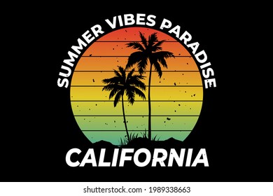 T-shirt california summer vibes paradise retro style