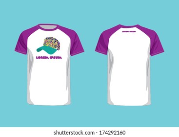 T-shirt cap design template
