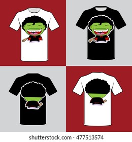 T-shirt cartoon design vector 10