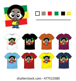 T-shirt cartoon design vector 10