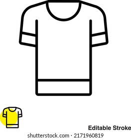 Icono de la línea del vector de ropa de camiseta