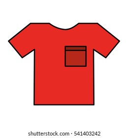 t-shirt clothes isolated icon vector illustration design
