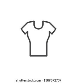 T-shirt clothes line icon. linear style sign for mobile concept and web design. Sport t-shirt outline vector icon. Symbol, logo illustration. Pixel perfect vector graphics