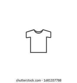 T-shirt clothing vector icon on white isolated background.   Layers grouped for easy editing illustration. For your design.