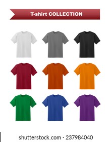 T-shirt colorful template collection, vector eps10 illustration