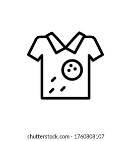T-shirt concept line icon. Simple element illustration. T-shirt concept outline symbol design from golf set. Can be used for web and mobile
