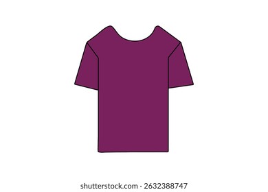 Tshirt continuous one line drawing minimalist vector design
