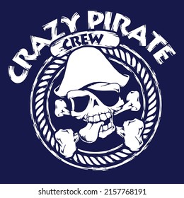 Tshirt For Cruise Ships Crazy Pirate Crew Man 