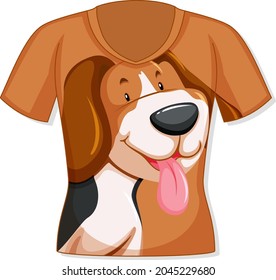 Camiseta con ilustración de patrón de perro lindo