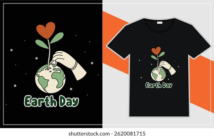 T-shirt with a cute Earth Day-themed design