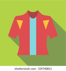 T-shirt for cyclists icon. Flat illustration of t-shirt for cyclists vector icon for web