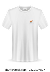 Camiseta con la bandera de Chipre en un fondo blanco. Ilustración vectorial.