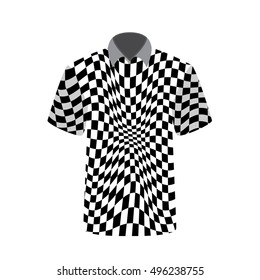 T-shirt depicting abstract psychedelic. Vector Illustration. EPS10