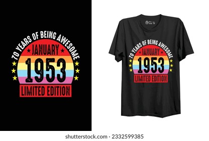 diseño de camisetas. 70 años de ser increíble.