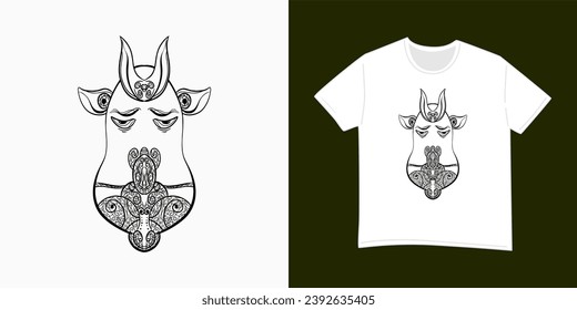 T-Shirt design with abstract Character