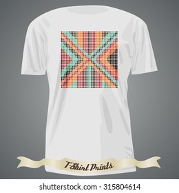 T-shirt design with abstract dotted pattern