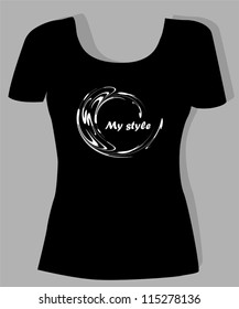 t-shirt design  with abstract design  element