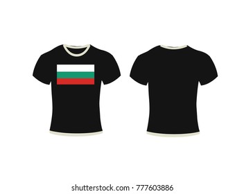 T-shirt Design and background of Bulgaria