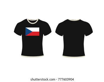 T-shirt Design and background of Czech Republic