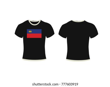 T-shirt Design and background of Liechtenstein