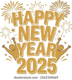 T-shirt design based on new year celebration