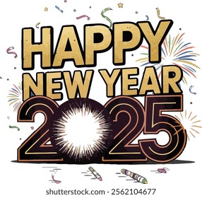 T-shirt design based on new year celebration