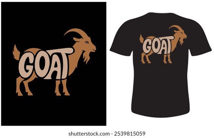 T-shirt design with a beautiful art illustration about goat.