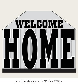 T-shirt Design Of A Beautiful House