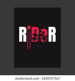 t-shirt Design Black Color For Rider 