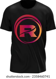 T-shirt design with bloack color 