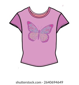 tshirt design. butterfly t-shirt, girls fashion and more