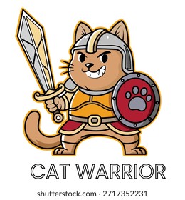 T-Shirt Design Cat Warrior Pronto Para Lutar