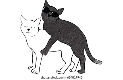 t-shirt design with cats
