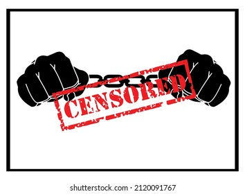 T-shirt design with censored, vector illustration artistic element retro art,  authentic clothing.