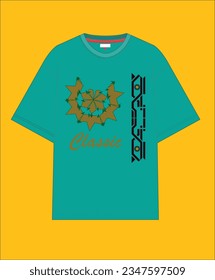 T-Shirt Design, Chest Print, typography with simple elements ,vector file.