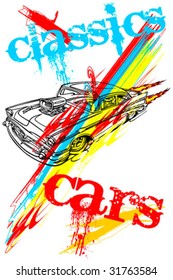 T-shirt design - classics cars