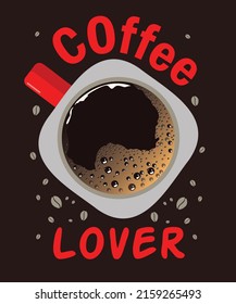 T-shirt design for coffee lovers 